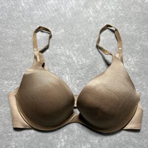 Victoria Secret Push Up Bra Size 32C Beige Support Adjustable Comfort
